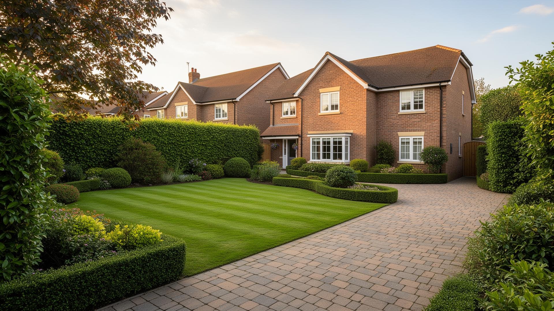 Well-maintained garden and driveway